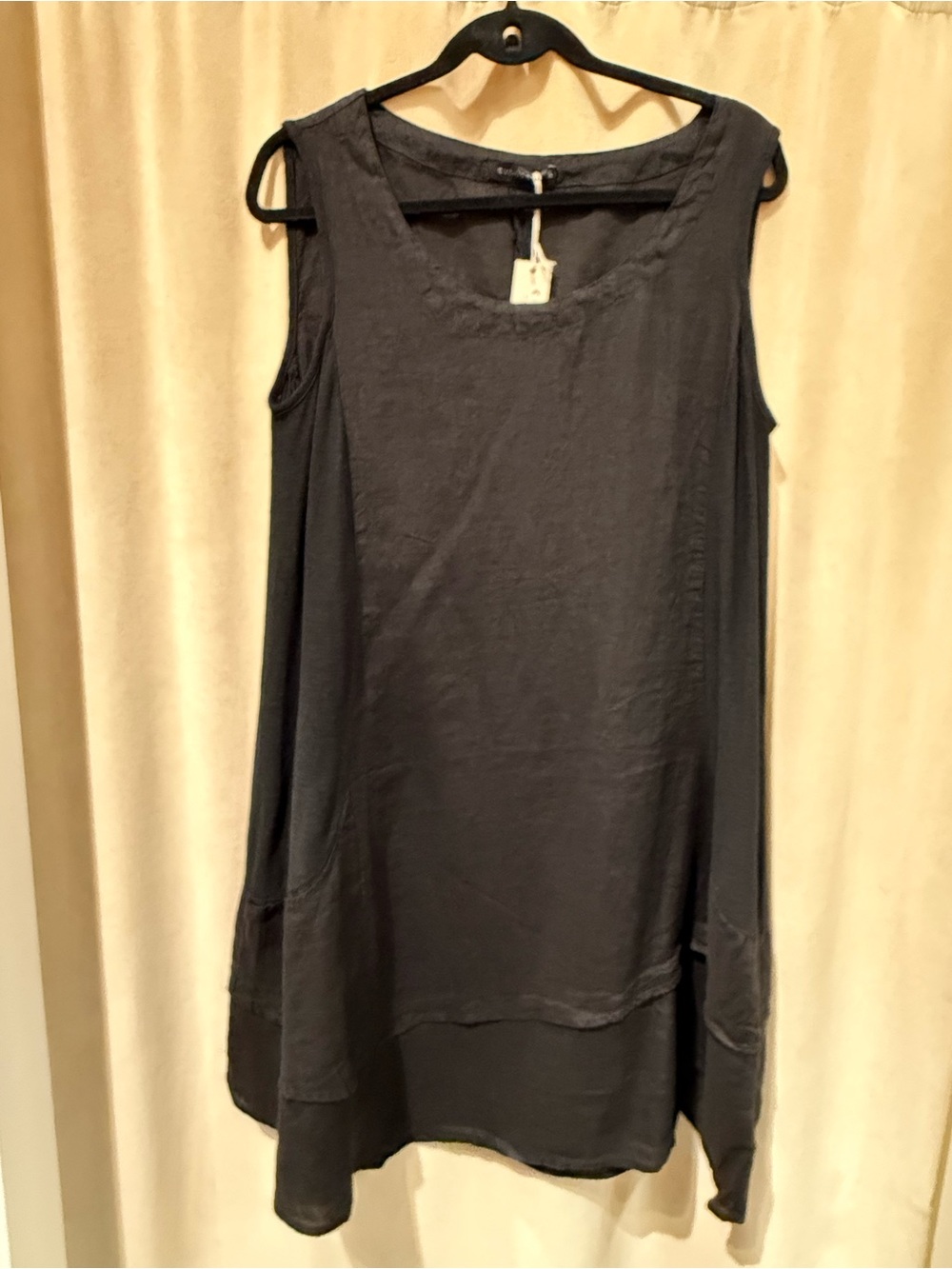 Cut Loose Asym Tunic Dress in Black